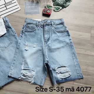 Quần ngố jean nữ rách size đại Ms4077 kho chuyên sỉ jean 2KJean