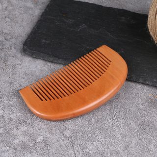 Lược gỗ chải tóc mini hình vòng cung