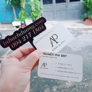 Nhận in namecard-danh thiếp ép kim cao cấp In Bạch Dương