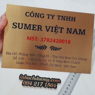 Nhận in bảng hiệu inox In Bạch Dương