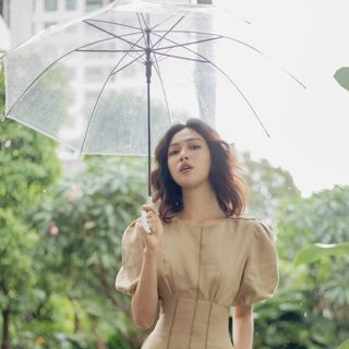 ĐẦM MIDI VIỀN TAY PHỒNG