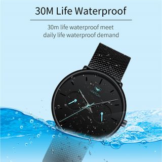 Đồng Hồ Nam Nektom Dây Titanium -Chạy 5 Kim Đẳng Cấp, Thiết Kế Kiểu Ý Lịch Lãm, Năng Động