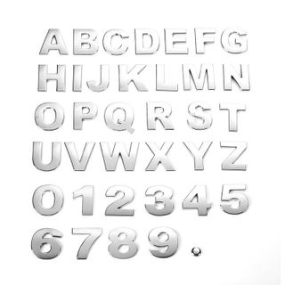 Chữ cái trang trí xe hơi bằng kim loại 4.5cm