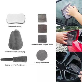 Bộ dụng cụ 5 món vệ sinh xe chuyên dụng