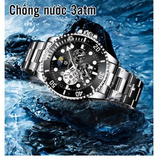 Đồng Hồ Cơ Nam Cao Cấp PAGINI Automatic Pa9233 Dây Đúc Cao Cấp -Chống Nước 3ATM - Lộ Máy Đẳng Cấp