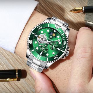 Đồng Hồ Cơ Nam Cao Cấp PAGINI Automatic Pa9233 Dây Đúc Cao Cấp -Chống Nước 3ATM - Lộ Máy Đẳng Cấp