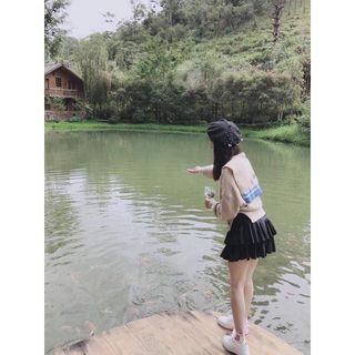 Chân Váy xếp ly 2 tầng , chất vải umi dày dăn cặp chun , hàng hot quanh năm