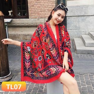 KHĂN CHOÀNG HOẠ TIẾT THỔ CẨM