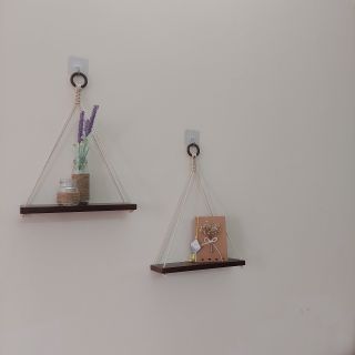 Kệ trang trí treo dây macrame km201