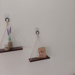 Kệ trang trí treo dây macrame km201