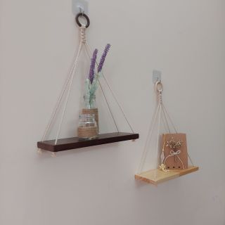 Kệ trang trí treo dây macrame km201