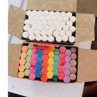 Hộp 50 viên phấn màu lục giác