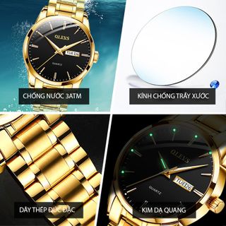 Đồng Hồ Nam Olevs OL16898 Dây Thép Không Gỉ Cao Cấp - Kim Dạ Quang Đẳng Cấp