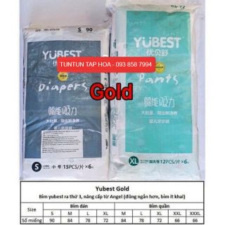 Tã dán/quần YUBEST GOLD bản cao cấp, nội địa Trung.