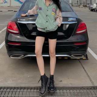 Áo khoác nhung kiểu bomber cá tính