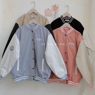 Áo khoác dù thêu BADGE kiểu bomber