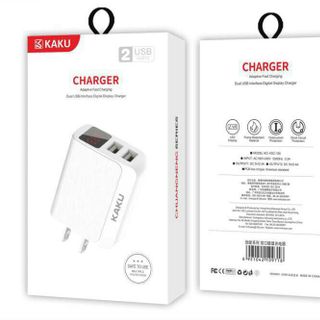 Cóc sạc 2 cổng usb có đèn led báo hiệu, kaku ,ksc-180