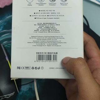 Cóc sạc 2 cổng usb có đèn led báo hiệu, kaku ,ksc-180