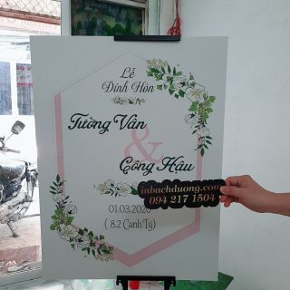 Nhận in bảng cưới- bảng tân gia In Bạch Dương