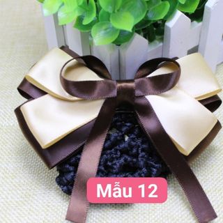 Kẹp tóc búi lưới nơ