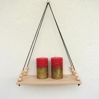 Kệ trang trí kệ treo dây hạt gỗ