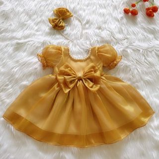 Đầm bé gái tay phồng
