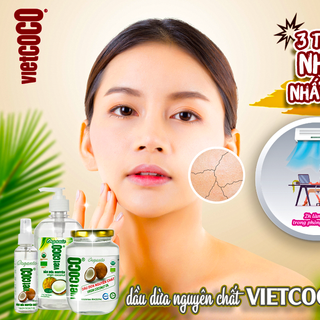 Dầu Dừa Nguyên Chất VietCoco 130ml Mỹ Phẩm Dạng Chai Xịt rất tiện lợi
