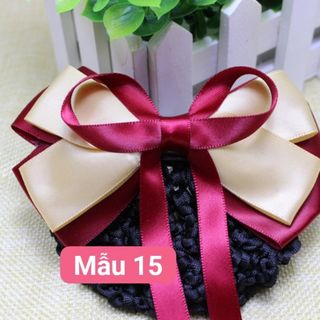 Kẹp búi lưới đẹp nơ lớn