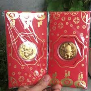 LÌ XÌ ĐỎ TRÂU VÀNG MAY MẮN 2021