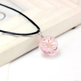 Dây chuyền da mặt ép hoa khô dep5