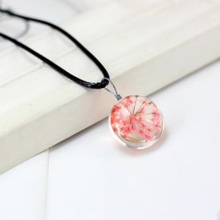 Dây chuyền da mặt ép hoa khô dep5