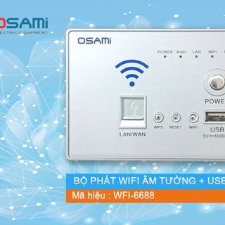 Bộ phát wifi âm tường + ổ cắm USB OSAMI - Mã hiệu WFI-6688 giá sỉ