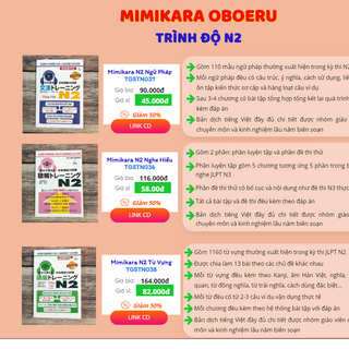 SÁCH TIẾNG NHẬT - MIMI KARA OBOERU N3 - TỪ VỰNG - BẢN DỊCH TIẾNG VIỆT