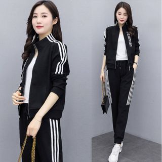 Bộ đồ thể thao áo khoác phối sọc TT451 DEAL HOT