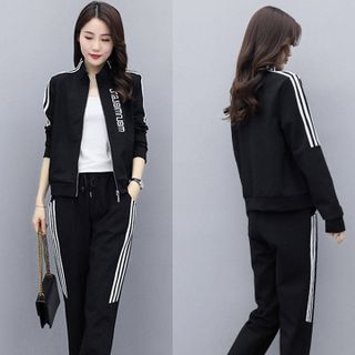 Bộ đồ thể thao áo khoác phối sọc TT451 DEAL HOT