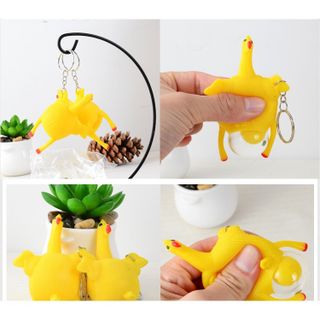 Móc khóa gà đẻ trứng độc đáo