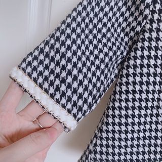 Áo khoác dạ kẻ thuỷ thủ cho bé gái