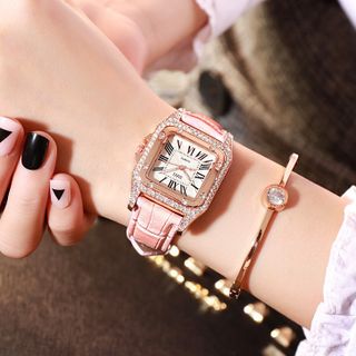 Đồng hồ đính hạt. Tặng thêm 4 cục pin