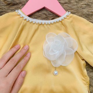 Bộ quần áo dài cách tân cho bé gái thiết kế