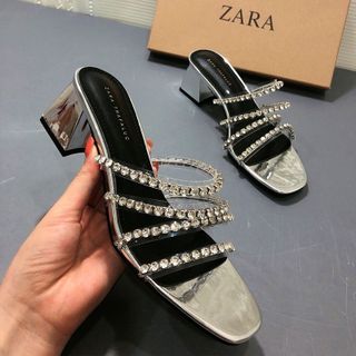 Dép ZARAa dây ngang đá M10