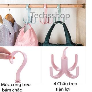 MÓC TREO ĐA NĂNG 4 CHẤU XOAY 360 TREO CÀ VẠT, MŨ NÓN DÂY NỊT giá sỉ