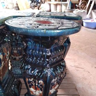 Ghế đôn gốm vintage kiểu cổ xưa- Vintage ceramic stool ( Traditional style)