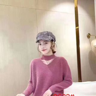 Áo len đông hở cổ tim