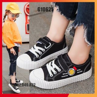 Giày Vải Canvas Hình Mặt Cười Cho Bé Trai Bé Gái Giày Thể Thao Kiểu Dáng Vỏ Sò Size 27-36 - G10621
