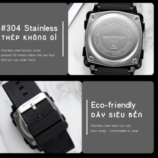Đồng hồ Nữ Nam Unisex thể thao SANDA JAPAN, Kiểu Dáng Apple Watch, Thương hiệu Nhật, Siêu Chống Nước