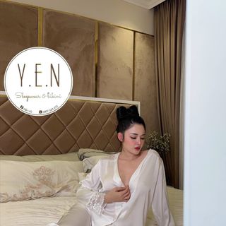 Đồ ngủ đồ mặc nhà tdqd cổ v pha ren chất lụa Quảng Đông