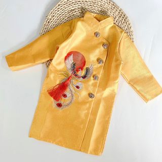 Áo dài thêu phượng cho bé trai