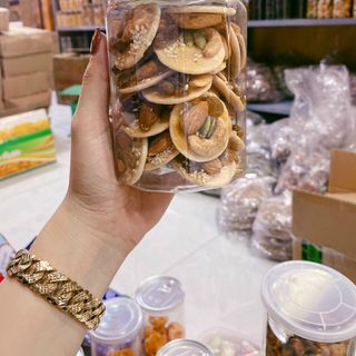 Bánh đồng tiền mix hạt điều,hạnh nhân ,nho,hạt bí