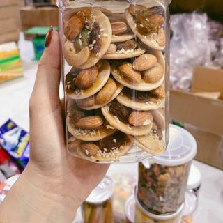 Bánh đồng tiền mix hạt điều,hạnh nhân ,nho,hạt bí