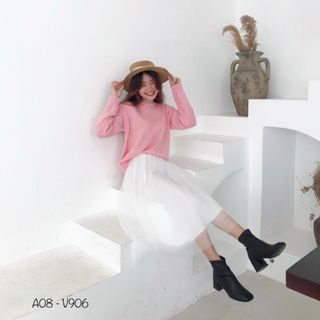 Chân váy voan lưới